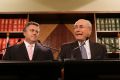 Prime Minister John Howard and Joe Hockey, then Minister for Employment and Workplace Relations, announce changes to the ...