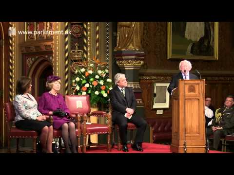 Irish President, Michael D. Higgins, addresses Parliament