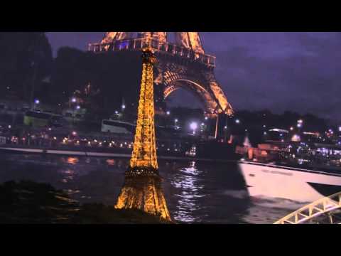 Seine river cruise at night, Paris, France