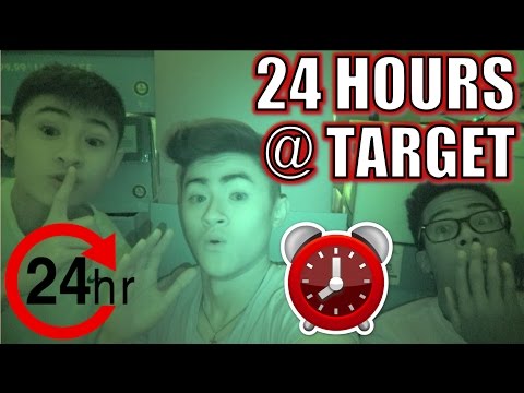 24 HOUR OVERNIGHT CHALLENGE IN TARGET!! (CAUGHT?!)