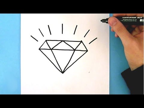 HOW TO DRAW A DIAMOND STEP BY STEP : EASY DRAWING TUTORIAL