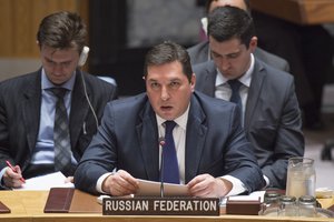 The Security Council held an emergency meeting to consider the missile test, of possible intercontinental range, conducted by the Democratic People’s Republic of Korea (DPRK) on 4 July 2017, Vladimir K. Safronkov, Deputy Permanent Representative of the Russian Federation to the UN, addresses the Council