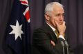 Prime Minister Malcolm Turnbull during a press conference to announce a postal vote on same sex marriage on Tuesday. 