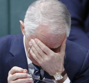 Deputy Prime Minister Barnaby Joyce and Prime Minister Malcolm Turnbull during Question Time at Parliament House in ...