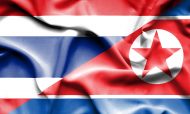 A combined image of North Korea and Thailand's national flags. Photo: iStock/Getty Images