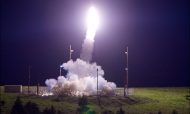 A THAAD interceptor is test-launched in Kodiak, Alaska, on July 11, 2017. Photo: Leah Garton/Missile Defense Agency/Handout via Reuters