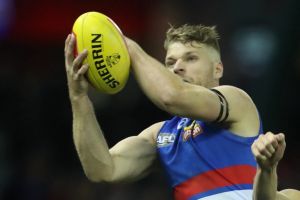 Time to change: Western Bulldog Jake Stringer needs to work harder for his midfielders, according to Wayne Carey.