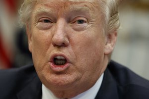 President Donald Trump speaks during an energy roundtable with tribal, state, and local leaders in the Roosevelt Room of the White House, Wednesday, June 28, 2017, in Washington. (AP Photo/Evan Vucci)