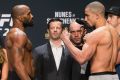 Fight of his life: Robert Whittaker, right, faces off with Yoel Romero.