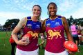 Twin towers: marquee forwards Tayla Harris and Sabrina Frederick-Traub hold the key for the Lions.