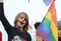 Rainbow Families opposed to a plebiscite on same sex marriage outside Parliament House last year.