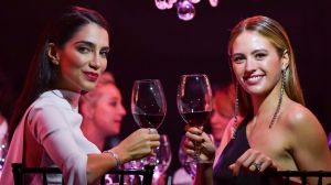 Jessica Kahawaty (left) and Jesinta Franklin (nee Campbell) added to the glamour of the Prix de Marie Claire Awards.