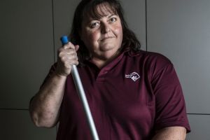 Cleaner Judith Barber is among 7000 NSW school cleaners worried they will be short-changed for the number hours they ...