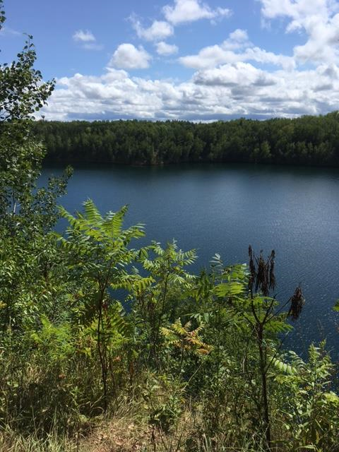 Overlook on a Cuyuna Country State Recreation Area mountain bike trail