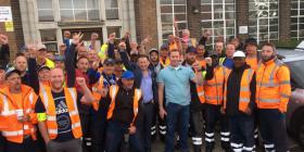 Birmingham striking refuse workers