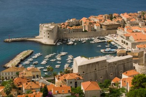 The marina and Old Town of Dubrovnik.