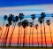 The Santa Barbara waterfront at sunset.