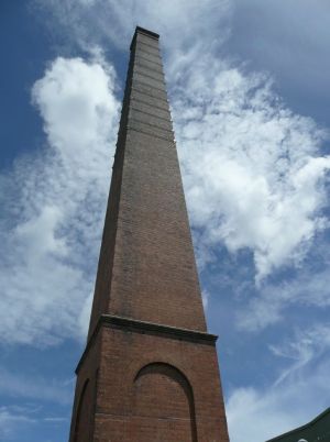 The Newmarket Brickworks chimney, pictured in 2009.