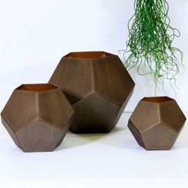 Pentagon Vases - Trio