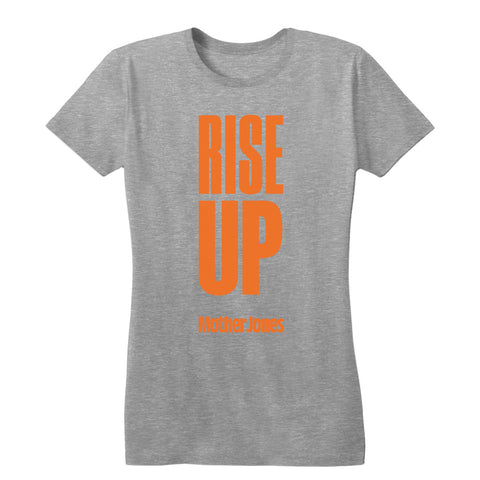 Rise Up (Orange Print) Women's Fitted Tee