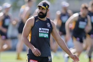 Chris Yarran during a Richmond Tigers AFL pre-season training session at ME Bank Centre in 2015.