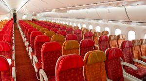 Air India 78-8 Dreamliner economy cabin.