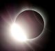 The moon almost totally eclipses the sun during a near total solar eclipse as seen from Salem, Oregon on Monday. 