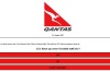 The fake Qantas website that the 'free flight' posts will take users to.