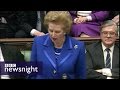 The day Margaret Thatcher resigned - Newsnight archives (1990)