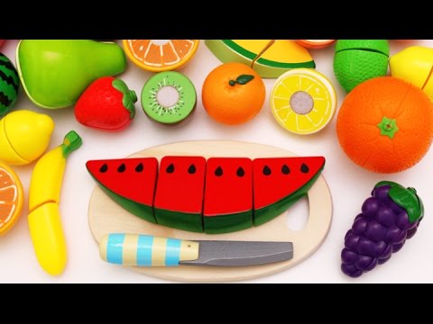 Learn Fruit Names with Cutting Fruit Playset for Children RL