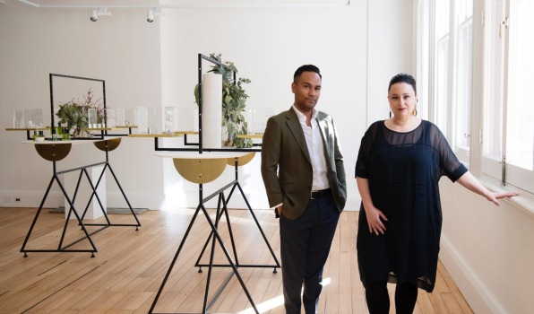 Cesar and Nina Cueva of Courtesy of the Artist in their gallery space (The Loft) at the Strand Arcade, Sydney.