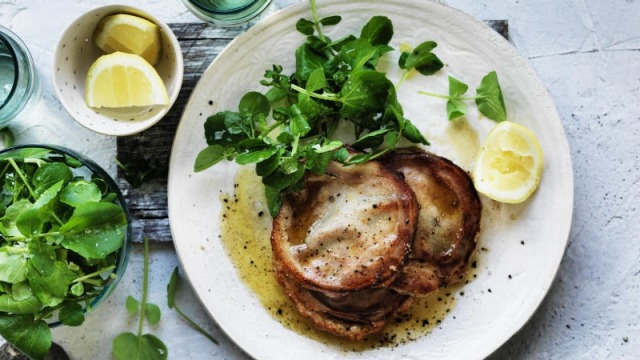 Neil Perry's pork saltimbocca.