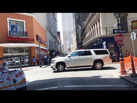 Driving Downtown - New Orleans Louisiana USA