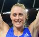 Sally Pearson of Australia celebrates winning the Women's 100m Hurdles during the Weltklasse IAAF Diamond League ...