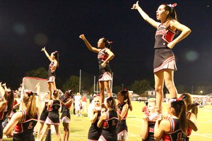 Cheerleaders of Liberty High School in Frisco, Texas