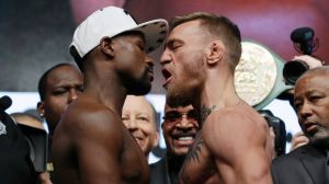 'He looks blown': Although Floyd Mayweather had a bulging six-pack, Conor McGregor claimed he wasn't impressed.