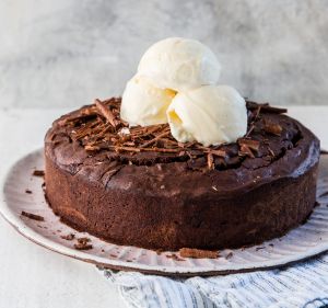 Stewart Wesson's chocolate souffle cake.