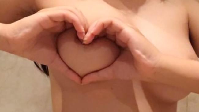 Women from China are sharing snaps of their 'heart shaped breasts' on Chinese social media site,