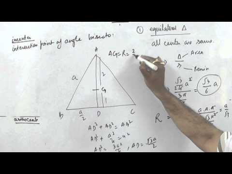 GEOMETRY - TYPES OF CENTER OF TRIANGLE (FOR SSC, CDS, CAT AND OTHER EXAMS)