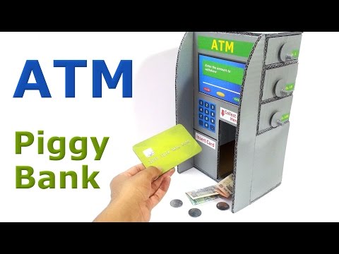 How to make ATM Piggy Bank for Kids