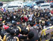 Mass meeting of striking Uber drivers in Jakarta (image via PPAS Jakarta)