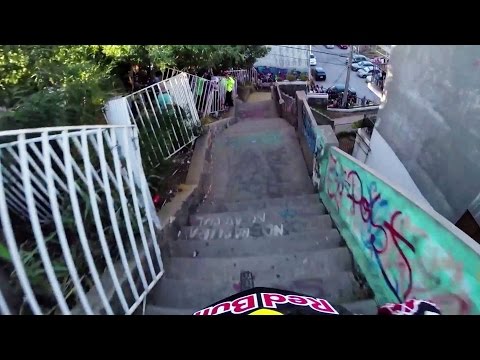 Insane Urban DH Mountain Bike POV - Red Bull Valparaiso Cerro Abajo 2015