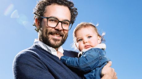 Owen Wareham and his daughter, 9-month old Harriet 