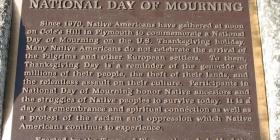 National Day of Mourning plaque in Plymouth