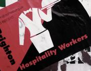 A Brighton Hospitality Workers sticker