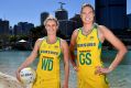 New leaders: Diamonds vice captain Gabi Simpson and captain Caitlin Bassett in Brisbane on Friday.