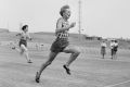 Betty Cuthbert in action during a meeting at the Sydney Sportsground on 7 December 1957.