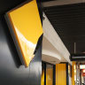 The Commonwealth Bank of Australia logo is displayed at a branch in Sydney, Australia, on Thursday, Aug. 3, 2017. Commonwealth Bank, Australia's largest lender, has been sued by the government's financial crime agency over 53,700 alleged breaches of money laundering and terrorism financing laws. Photographer: Brendon Thorne/Bloomberg