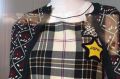 An image of a Miu Miu dress that was pulled from sale after complaints it resembled a yellow star worn by Jews in Nazi ...