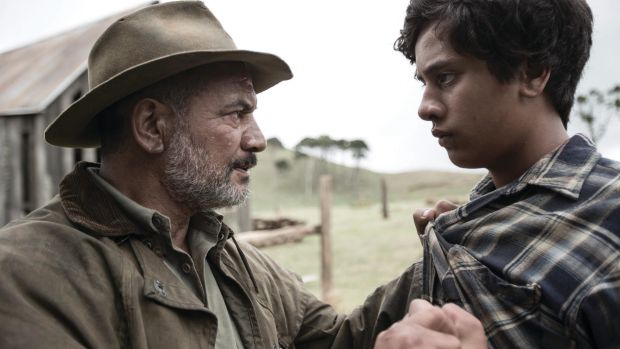 Temuera Morrison and Akuhata Keefe in <i>Mahana</i>.